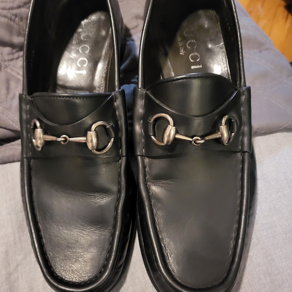 Gucci Black Leather Men's Loafers